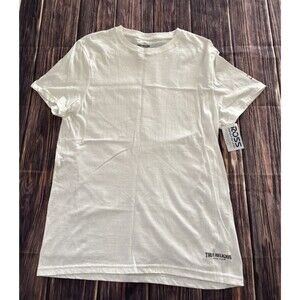 NEW  TRUE RELIGION Brand Jeans Men's White 100 % Cotton Logo T Shirt Sz Medium